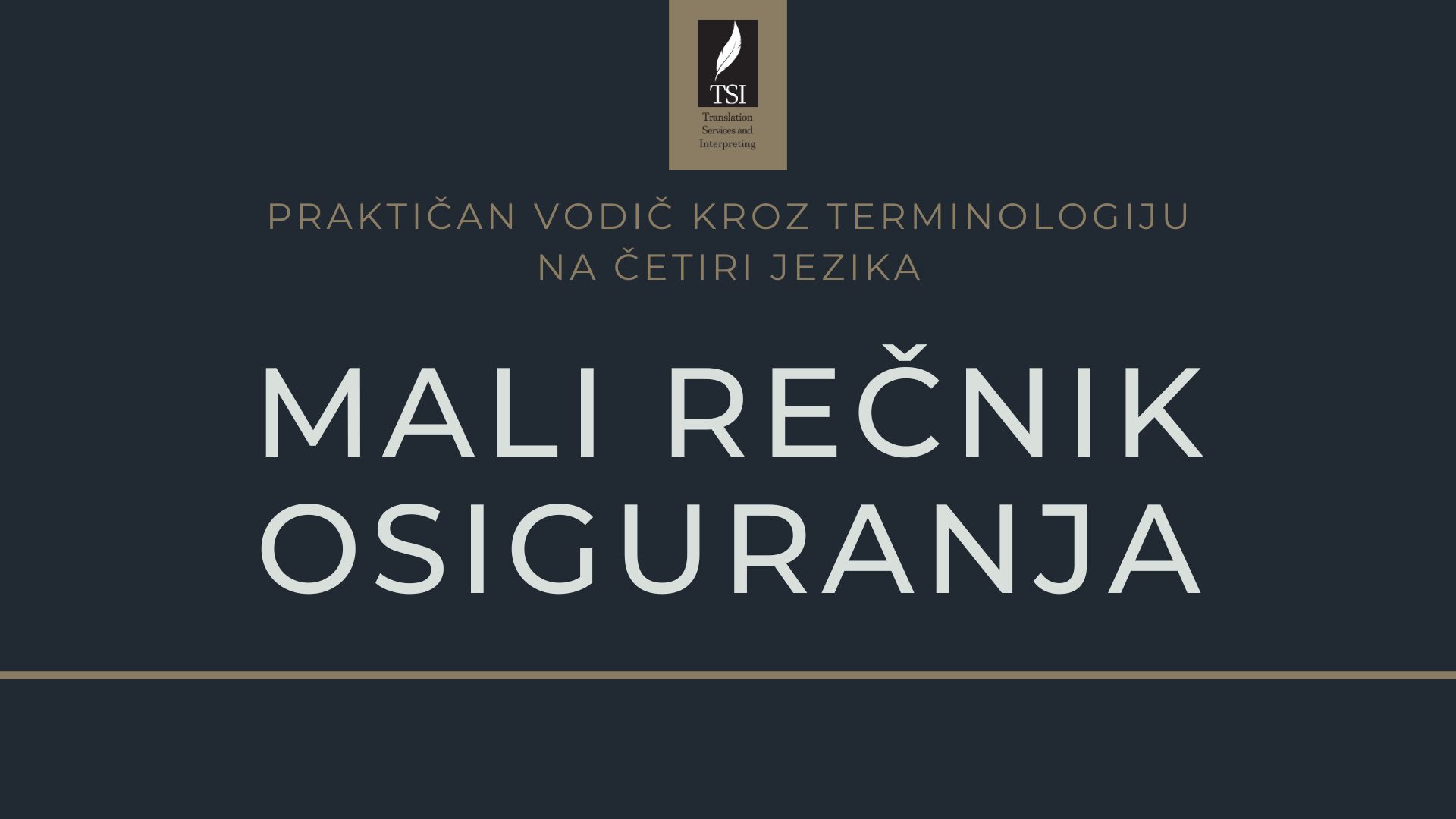 Mali rečnik osiguranja – Praktičan vodič kroz terminologiju na četiri jezika