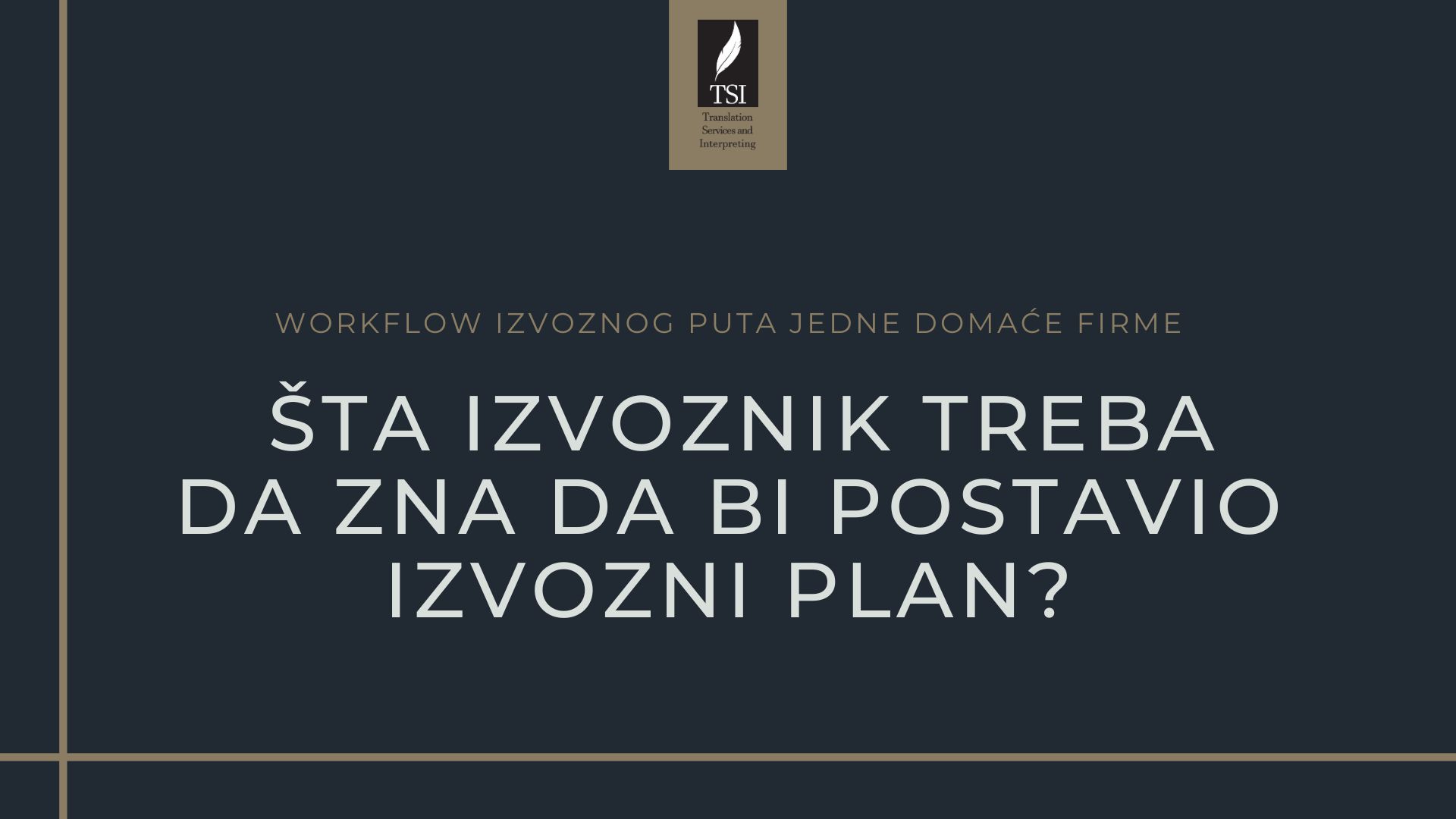 Šta izvoznik treba da zna da bi postavio izvozni plan?